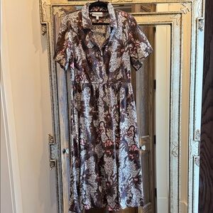 Cleobella Brown Paisley Shirt Dress